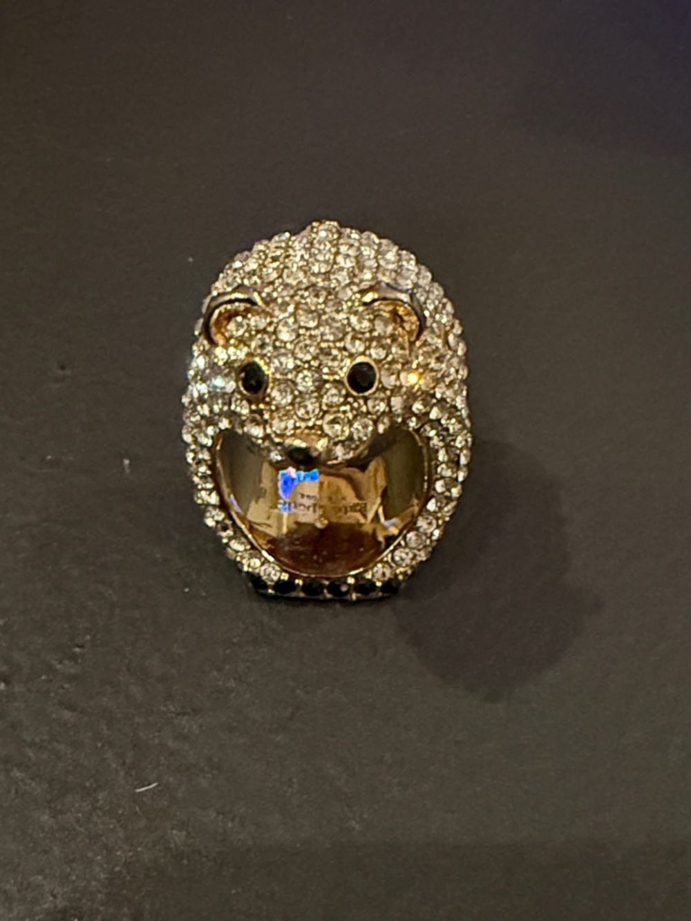 kate spade Gold and Clear Crystal Animal Ring